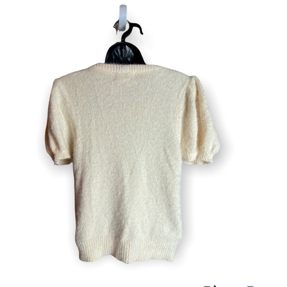 The Reeds Women's Ivory Short Sleeve Sweater Size Small - Picture 2 of 7